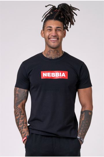 Men's T-shirt fra NEBBIA i Sort
